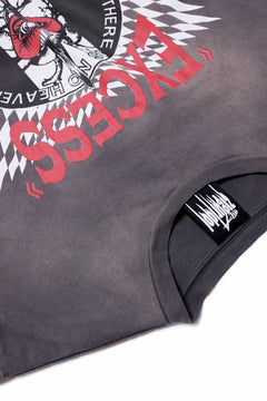 画像をギャラリービューアに読み込む, ZIG UR IDOL FADED & CRACKED SS TOPS - EXCESS (VINTAGE GREY)