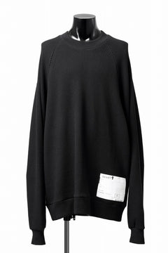 画像をギャラリービューアに読み込む, A.F ARTEFACT OVER SIZED DOLMAN LONG PULL OVER / WAFFLE COTTON JERSEY (BLACK)