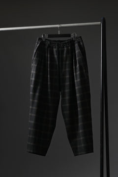 画像をギャラリービューアに読み込む, N/07 exclusive EASY WAIST TAPERED PANTS / T/R DOUBLE SIDE BRUSHED 2WAY STRETCH (CHECK)
