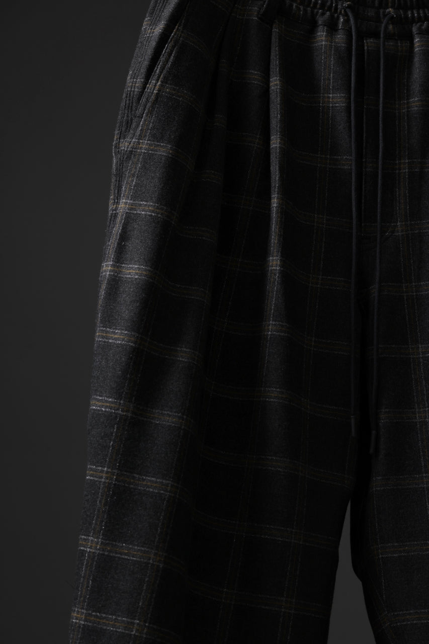 画像をギャラリービューアに読み込む, N/07 exclusive EASY WAIST TAPERED PANTS / T/R DOUBLE SIDE BRUSHED 2WAY STRETCH (CHECK)