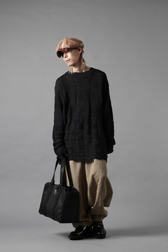 画像をギャラリービューアに読み込む, YUTA MATSUOKA circle pants / silk linen dobby stripe (camel)