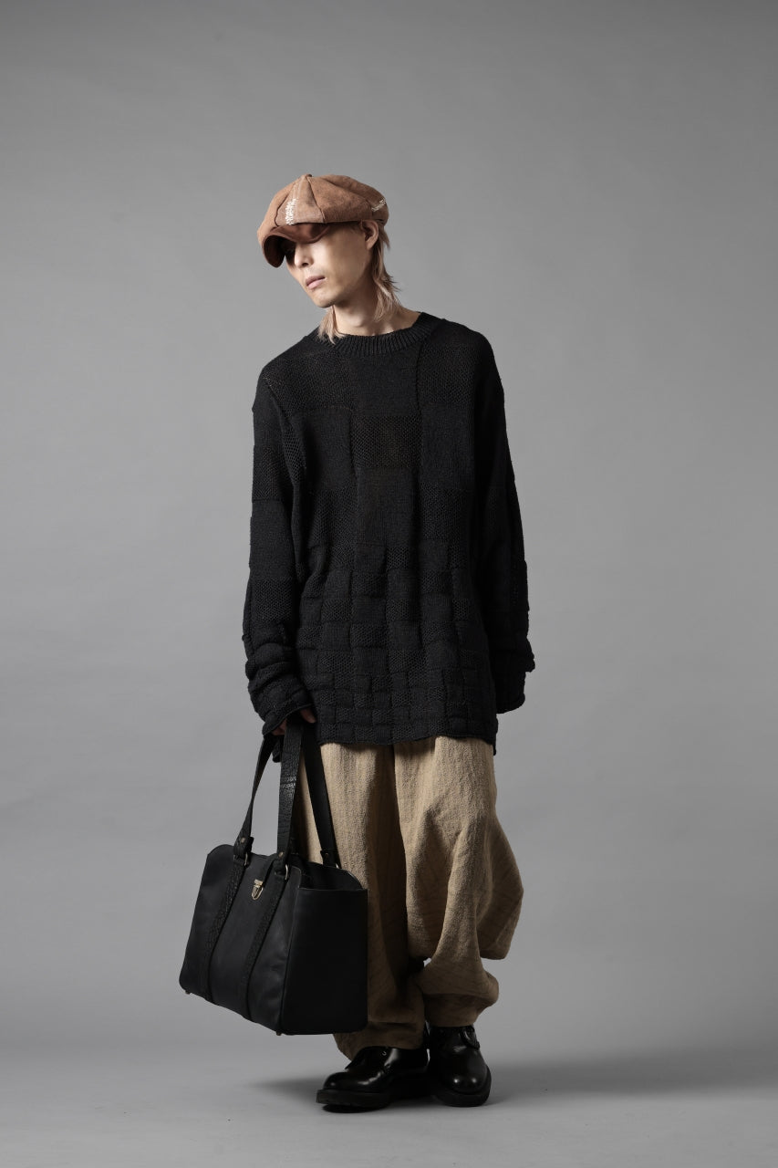 画像をギャラリービューアに読み込む, YUTA MATSUOKA circle pants / silk linen dobby stripe (camel)