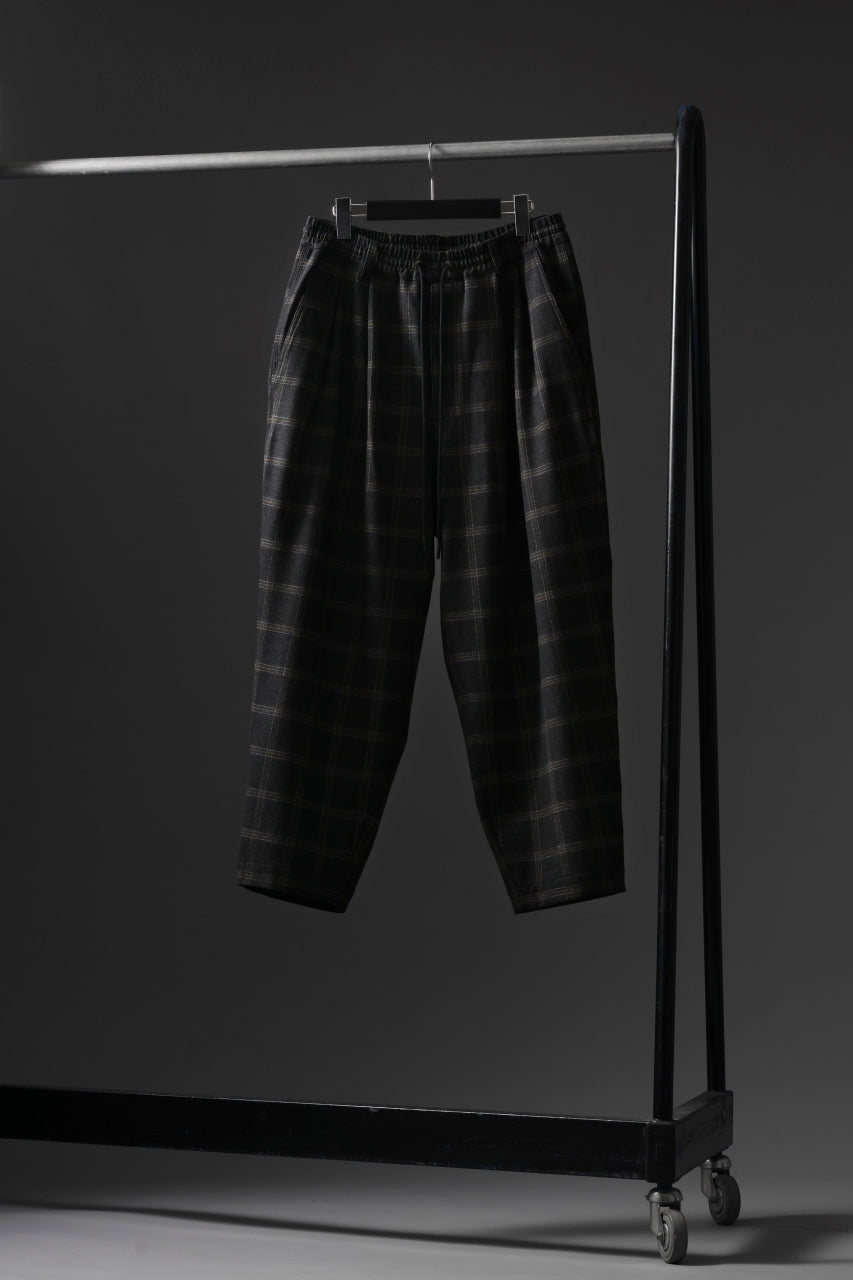 画像をギャラリービューアに読み込む, N/07 exclusive EASY WAIST TAPERED PANTS / T/R DOUBLE SIDE BRUSHED 2WAY STRETCH (CHECK)