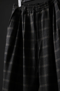 画像をギャラリービューアに読み込む, N/07 exclusive EASY WAIST TAPERED PANTS / T/R DOUBLE SIDE BRUSHED 2WAY STRETCH (CHECK)