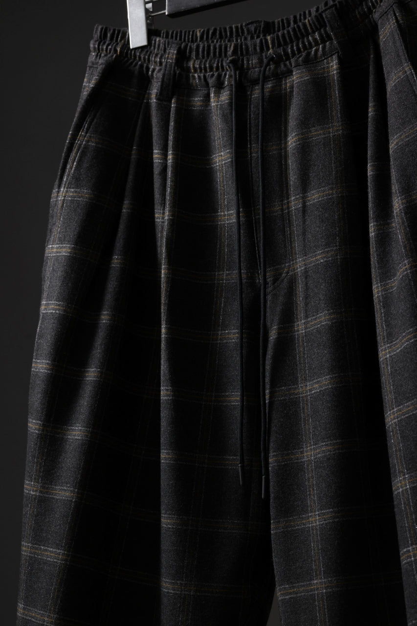 画像をギャラリービューアに読み込む, N/07 exclusive EASY WAIST TAPERED PANTS / T/R DOUBLE SIDE BRUSHED 2WAY STRETCH (CHECK)