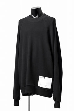 画像をギャラリービューアに読み込む, A.F ARTEFACT OVER SIZED DOLMAN LONG PULL OVER / WAFFLE COTTON JERSEY (BLACK)