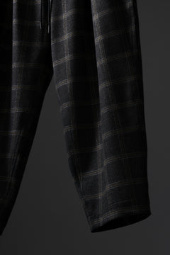 画像をギャラリービューアに読み込む, N/07 exclusive EASY WAIST TAPERED PANTS / T/R DOUBLE SIDE BRUSHED 2WAY STRETCH (CHECK)