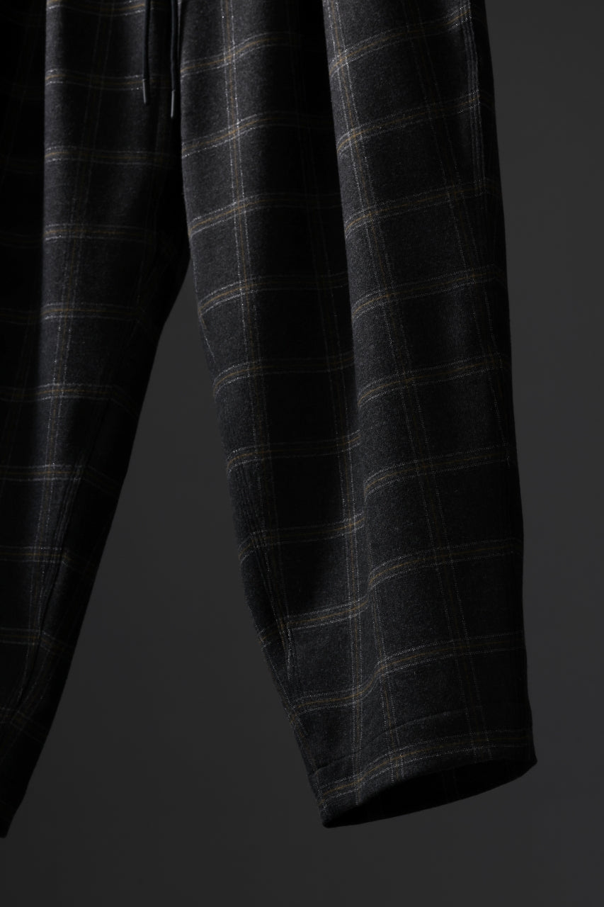 画像をギャラリービューアに読み込む, N/07 exclusive EASY WAIST TAPERED PANTS / T/R DOUBLE SIDE BRUSHED 2WAY STRETCH (CHECK)