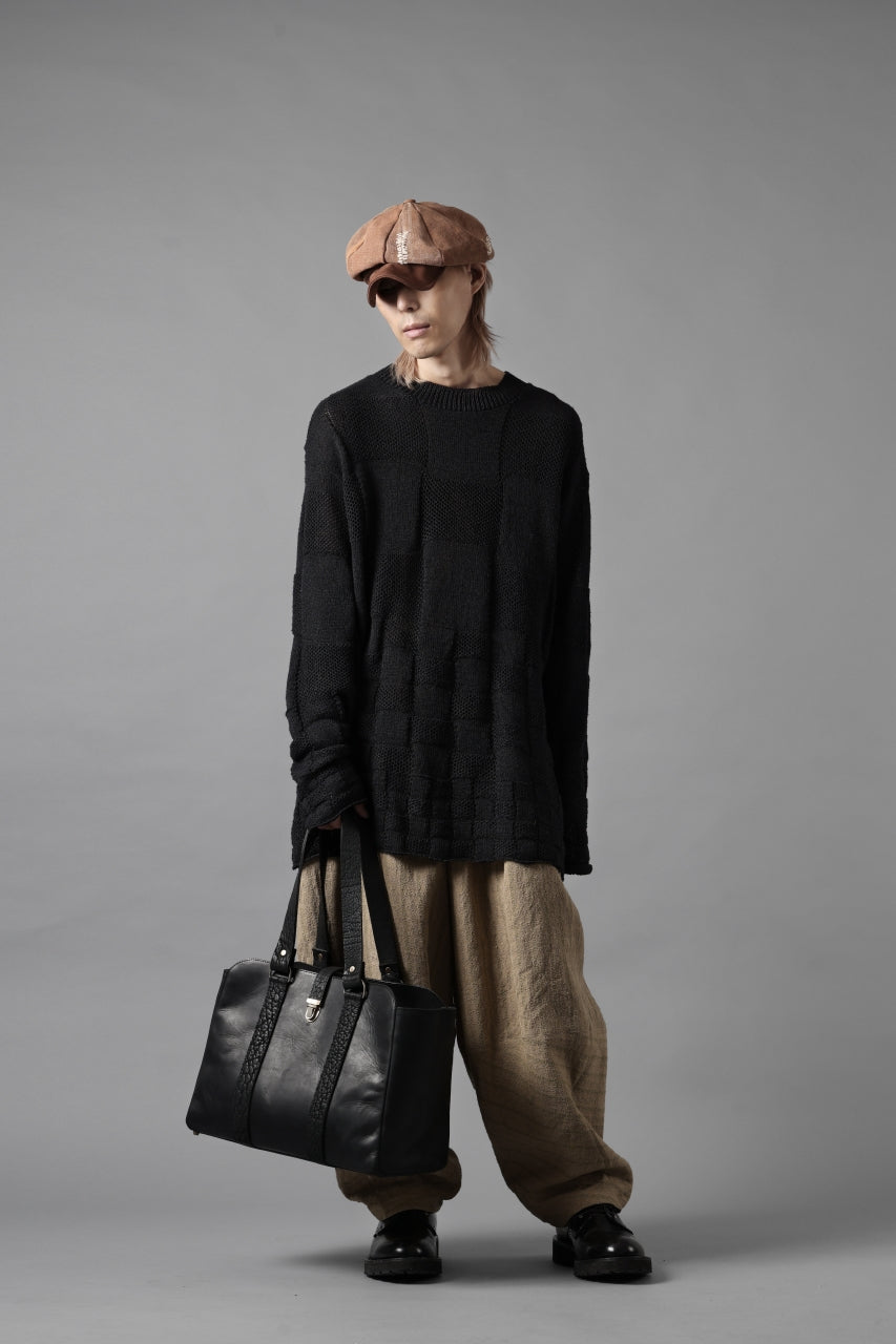 画像をギャラリービューアに読み込む, YUTA MATSUOKA circle pants / silk linen dobby stripe (camel)