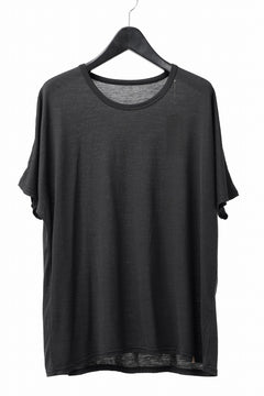 画像をギャラリービューアに読み込む, COLINA DOLMAN S/S TEE / SUPER 120s WASHABLE WOOL JERSEY (DARKNESS)