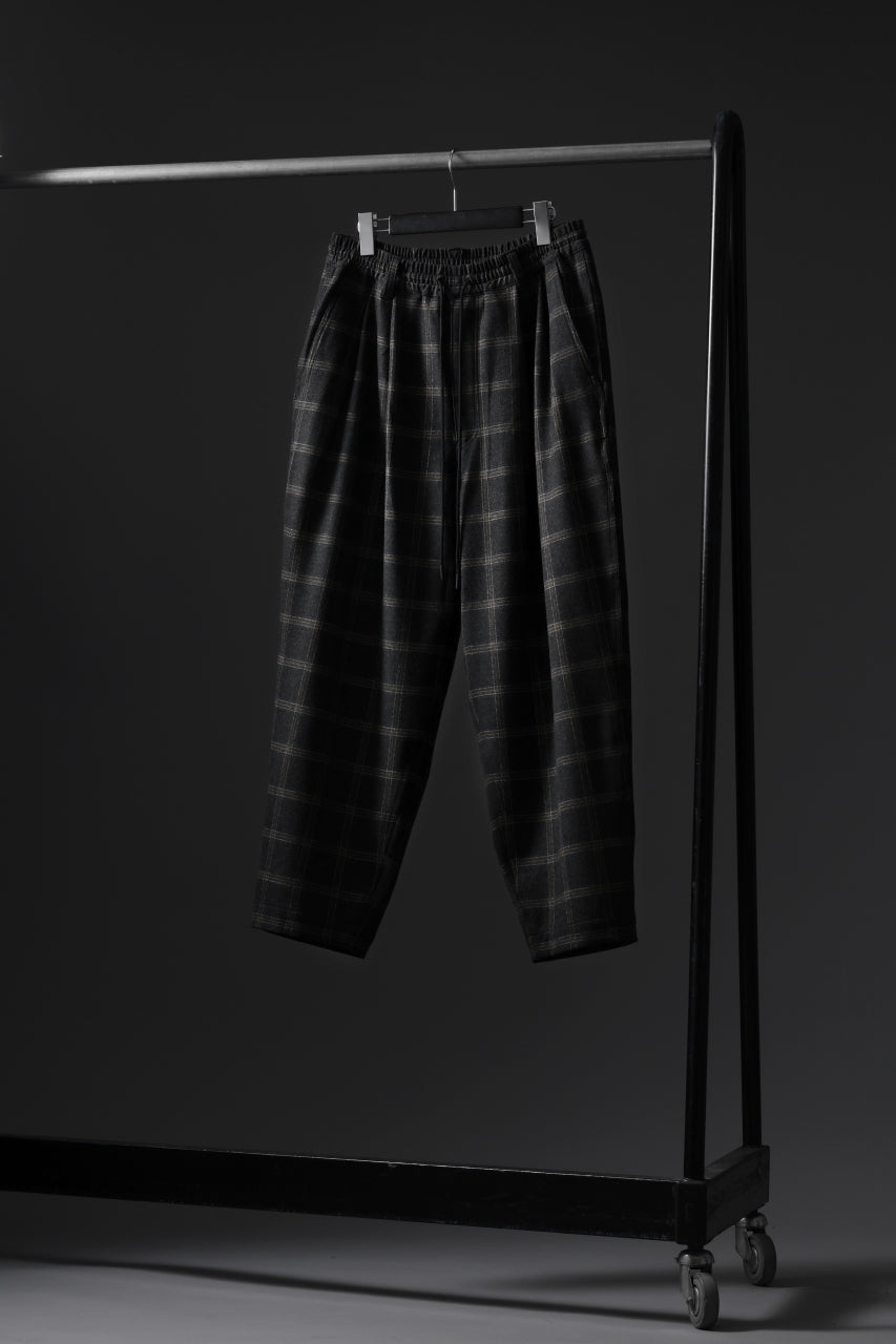 画像をギャラリービューアに読み込む, N/07 exclusive EASY WAIST TAPERED PANTS / T/R DOUBLE SIDE BRUSHED 2WAY STRETCH (CHECK)