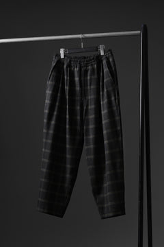 画像をギャラリービューアに読み込む, N/07 exclusive EASY WAIST TAPERED PANTS / T/R DOUBLE SIDE BRUSHED 2WAY STRETCH (CHECK)