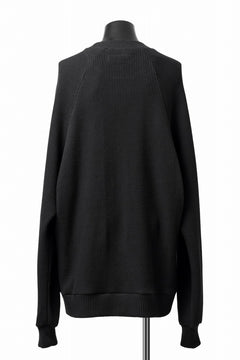 画像をギャラリービューアに読み込む, A.F ARTEFACT OVER SIZED DOLMAN LONG PULL OVER / WAFFLE COTTON JERSEY (BLACK)