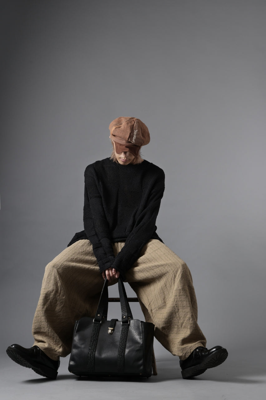 画像をギャラリービューアに読み込む, YUTA MATSUOKA circle pants / silk linen dobby stripe (camel)