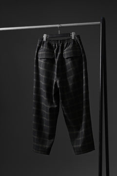 画像をギャラリービューアに読み込む, N/07 exclusive EASY WAIST TAPERED PANTS / T/R DOUBLE SIDE BRUSHED 2WAY STRETCH (CHECK)