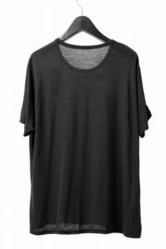 画像をギャラリービューアに読み込む, COLINA DOLMAN S/S TEE / SUPER 120s WASHABLE WOOL JERSEY (DARKNESS)