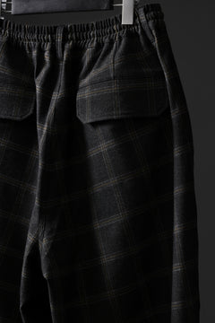 画像をギャラリービューアに読み込む, N/07 exclusive EASY WAIST TAPERED PANTS / T/R DOUBLE SIDE BRUSHED 2WAY STRETCH (CHECK)