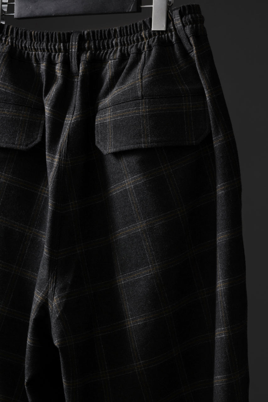 画像をギャラリービューアに読み込む, N/07 exclusive EASY WAIST TAPERED PANTS / T/R DOUBLE SIDE BRUSHED 2WAY STRETCH (CHECK)