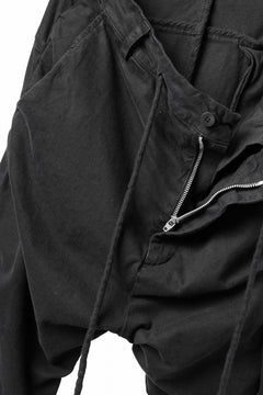 画像をギャラリービューアに読み込む, daub DYEING EASY CARGO GATHER PANTS / STRETCH DRILL PEACH HAND (BLACK)