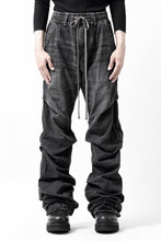 画像をギャラリービューアに読み込む, A.F ARTEFACT TUCK VOLUME BAGGY PANTS / FADED DENIM (DAMAGE BLACK)