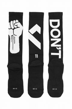 Load image into Gallery viewer, 11 BY BORIS BIDJAN SABERI BLOCK "MASTER CROSS-FIST-DON'T / SOCKS1B" / 1set 3pairs (BLACK)