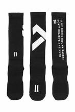 Load image into Gallery viewer, 11 BY BORIS BIDJAN SABERI BLOCK "MASTER CROSS-FIST-DON'T / SOCKS1B" / 1set 3pairs (BLACK)