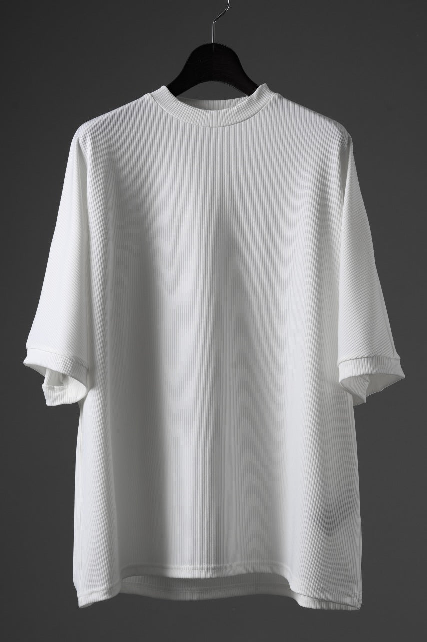 画像をギャラリービューアに読み込む, N/07 DOLMAN SHORT SLEEVE TEE / AQUASUITING THICK RIB (WHITE)