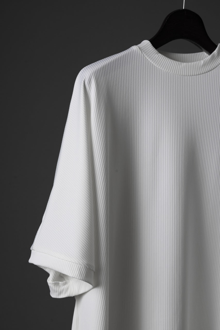 画像をギャラリービューアに読み込む, N/07 DOLMAN SHORT SLEEVE TEE / AQUASUITING THICK RIB (WHITE)