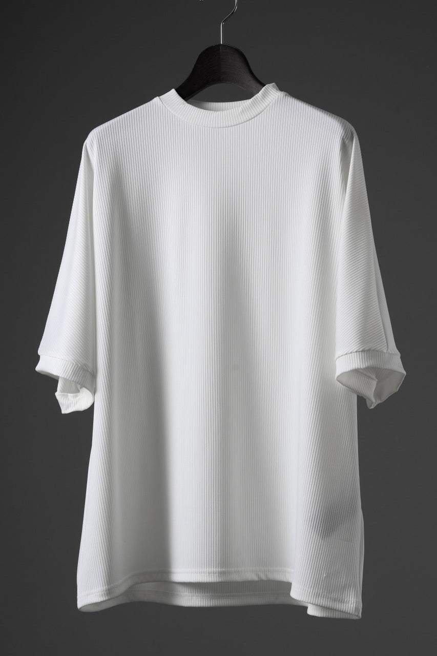 画像をギャラリービューアに読み込む, N/07 DOLMAN SHORT SLEEVE TEE / AQUASUITING THICK RIB (WHITE)