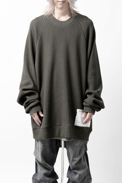 画像をギャラリービューアに読み込む, A.F ARTEFACT OVER SIZED DOLMAN LONG PULL OVER / WAFFLE COTTON JERSEY (KHAKI)