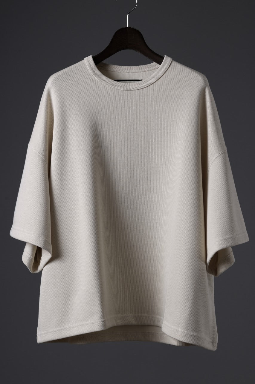 画像をギャラリービューアに読み込む, N/07 OVERSIZE TOP / RIBBED CARDBOARD KNIT JERSEY (IVORY)