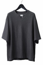 Load image into Gallery viewer, CAPERTICA OVERSIZED ASYMMETRY TEE / LINEN HEAVY JERSEY (ANTIQUE BLACK)
