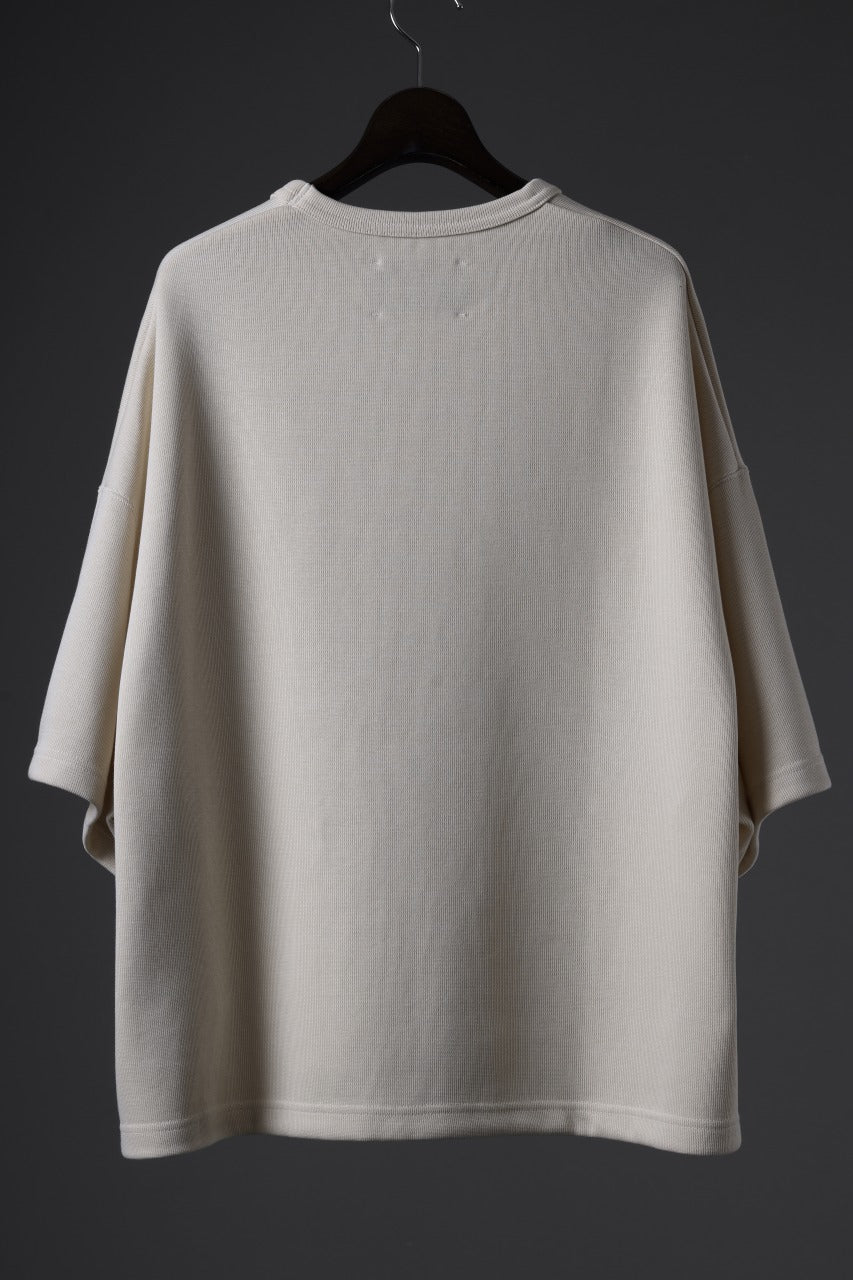 画像をギャラリービューアに読み込む, N/07 OVERSIZE TOP / RIBBED CARDBOARD KNIT JERSEY (IVORY)