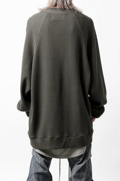 画像をギャラリービューアに読み込む, A.F ARTEFACT OVER SIZED DOLMAN LONG PULL OVER / WAFFLE COTTON JERSEY (KHAKI)