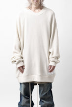 画像をギャラリービューアに読み込む, A.F ARTEFACT OVER SIZED DOLMAN LONG PULL OVER / WAFFLE COTTON JERSEY (IVORY)