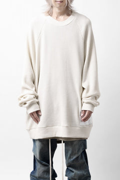 画像をギャラリービューアに読み込む, A.F ARTEFACT OVER SIZED DOLMAN LONG PULL OVER / WAFFLE COTTON JERSEY (IVORY)