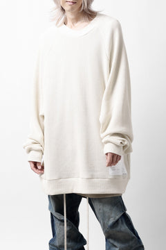 画像をギャラリービューアに読み込む, A.F ARTEFACT OVER SIZED DOLMAN LONG PULL OVER / WAFFLE COTTON JERSEY (IVORY)