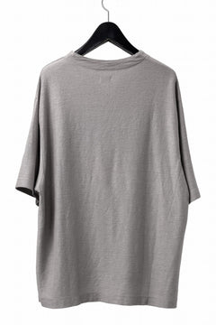 画像をギャラリービューアに読み込む, CAPERTICA KEY NECK TEE / LINEN HEAVY JERSEY (LIGHT GREY)