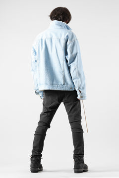 画像をギャラリービューアに読み込む, FACETASM ASSYMETRICAL BELTED SHERPA DENIM JACKET (INDIGO)