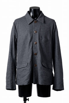 画像をギャラリービューアに読み込む, YUTA MATSUOKA shirt collar jacket / compressed wool jersey (dark gray)