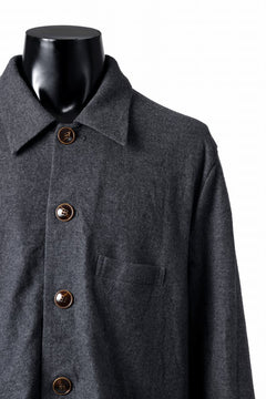 画像をギャラリービューアに読み込む, YUTA MATSUOKA shirt collar jacket / compressed wool jersey (dark gray)