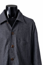 画像をギャラリービューアに読み込む, YUTA MATSUOKA shirt collar jacket / compressed wool jersey (dark gray)