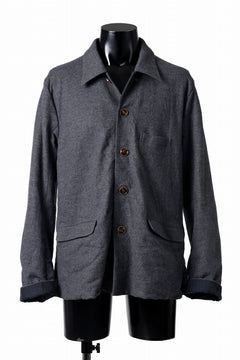 画像をギャラリービューアに読み込む, YUTA MATSUOKA shirt collar jacket / compressed wool jersey (dark gray)