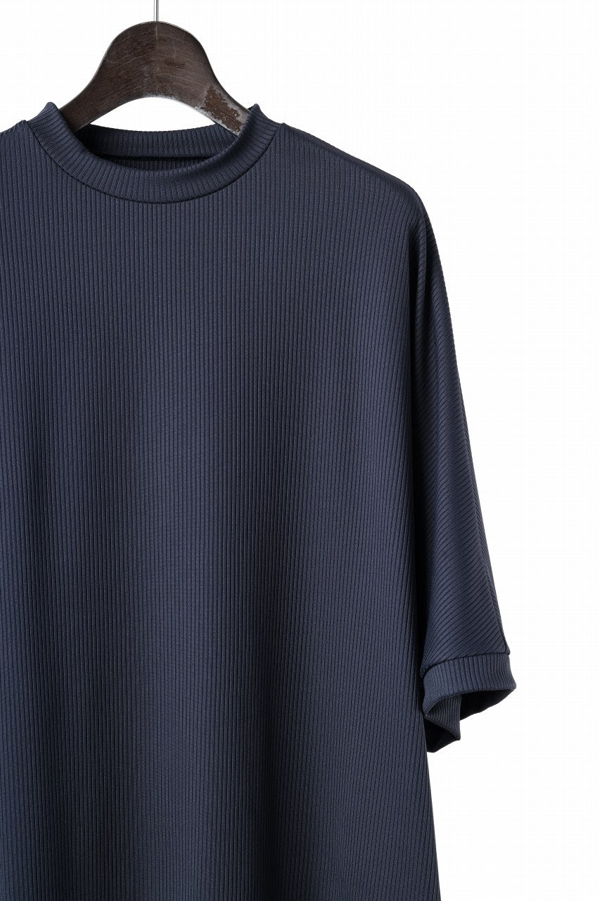 画像をギャラリービューアに読み込む, N/07 DOLMAN SHORT SLEEVE TEE / AQUASUITING THICK RIB (MIDNIGHT)