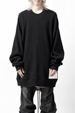画像をギャラリービューアに読み込む, A.F ARTEFACT OVER SIZED DOLMAN LONG PULL OVER / WAFFLE COTTON JERSEY (BLACK)