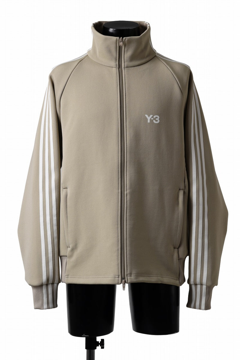 Y-3 Yohji Yamamoto THREE STRIPES TRACK JACKET (KHAKI x OFF WHITE)