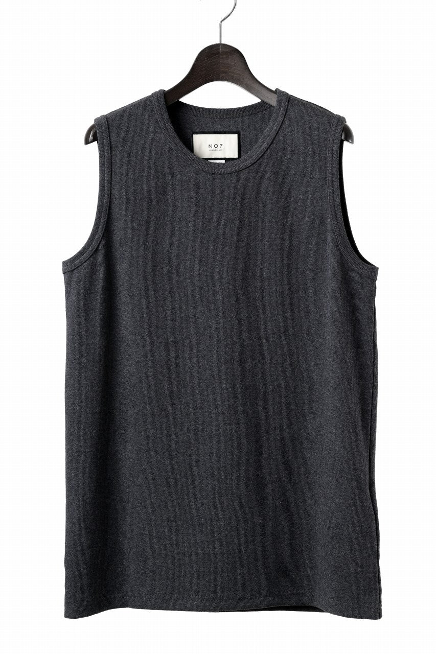 画像をギャラリービューアに読み込む, N/07 NO SLEEVE TOP / SUPER STRETCH BARE TELECO (HEATHER GREY)