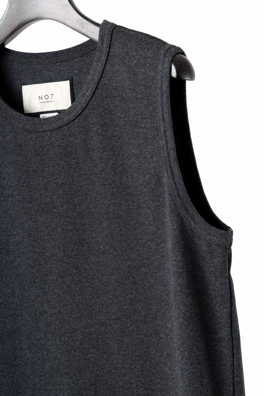 画像をギャラリービューアに読み込む, N/07 NO SLEEVE TOP / SUPER STRETCH BARE TELECO (HEATHER GREY)