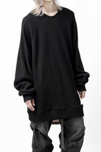 画像をギャラリービューアに読み込む, A.F ARTEFACT OVER SIZED DOLMAN LONG PULL OVER / WAFFLE COTTON JERSEY (BLACK)
