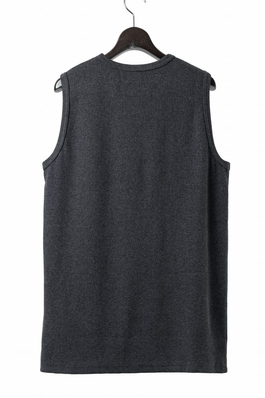画像をギャラリービューアに読み込む, N/07 NO SLEEVE TOP / SUPER STRETCH BARE TELECO (HEATHER GREY)